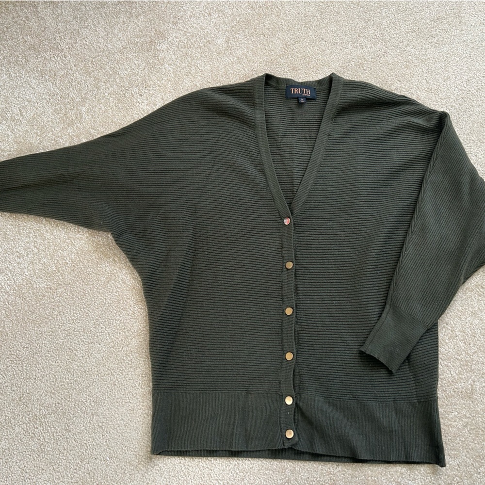 Green cardigan by Truth by Republic